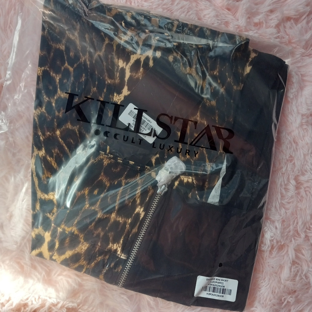 ⭐️Killstar nwt leopard print goth/punk skirt! Leo miniskirt! FINAL PRICE!! - Picture 4 of 13